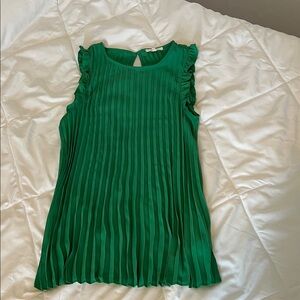 Maurices Emerald Green Ruffle Sleeve Blouse